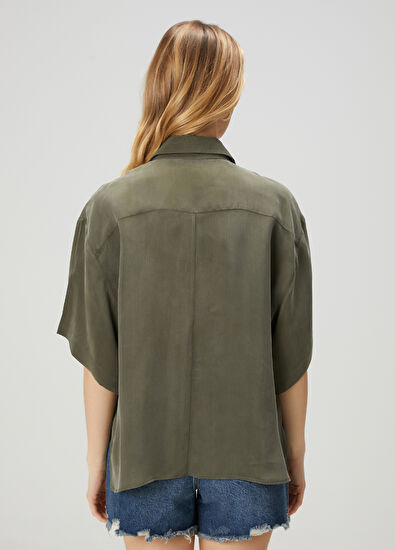 Beymen Club Khaki Stone Embroidered Shirt - 5