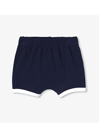 Jacadi Paris Lacivert Pamuklu Pike Şortlu Erkek Bebek İkili Set - 5