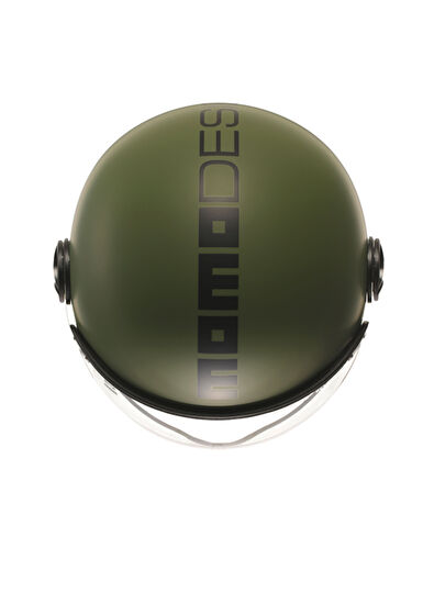 Momo Design Fgtr Classic Mono Matt Military Green Black Motorcycle Helmet - 5
