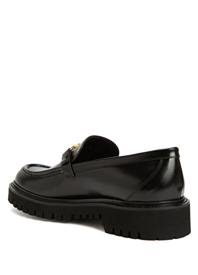 Siyah Kadın Deri Loafer - Görsel 5