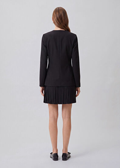 Beymen Club Black Jacket Form Skirt Mini Dress - 4