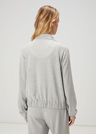 Beymen Club Grey Melange Zippered Sweatshirt - 6