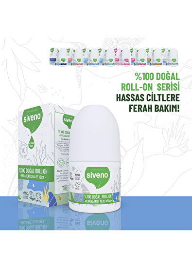Siveno Natural Whitening Deodorant Herbal Vegan Aloe Vera Roll On 50 ml - 6