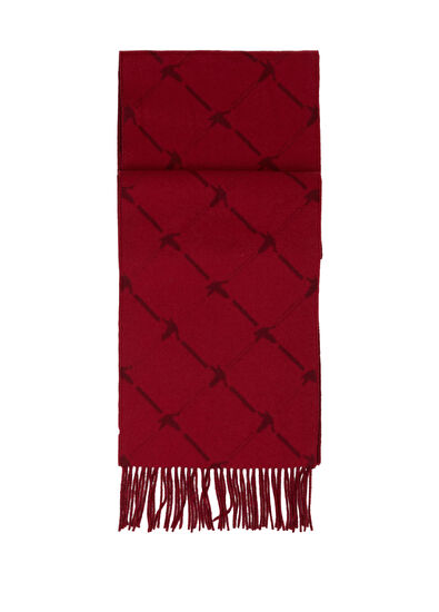 Beymen Club Red Goose Jacquard Men's Wool Scarf - 4