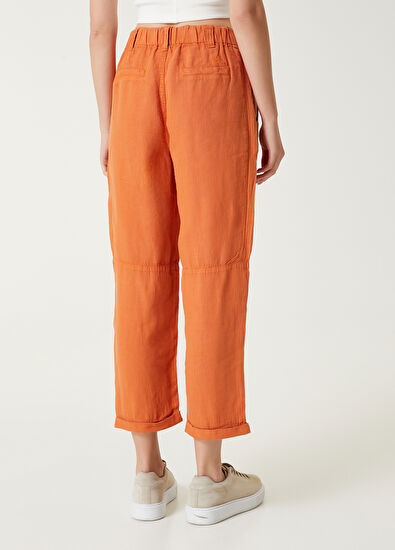 Beymen Club Kiremit Keten Pantolon - 5