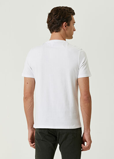 Beymen Club White Logo Printed T-shirt - 5