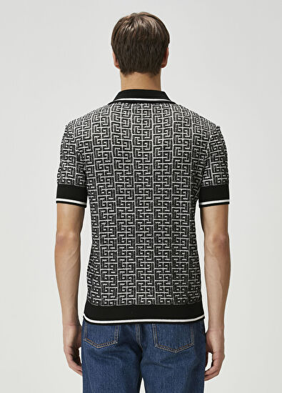 Balmain Siyah Yün Polo Triko - 4
