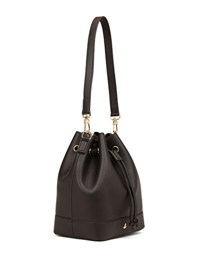 Beymen Club Siyah Logo Detaylı Büzgülü Çanta - 3