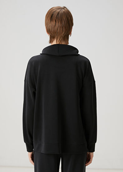 Beymen Club Black Flowy Sweatshirt - 4