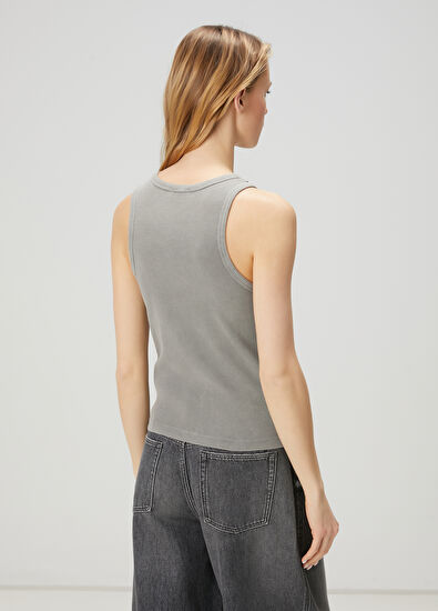 Beymen Club Gri İşlemeli Atlet - 5