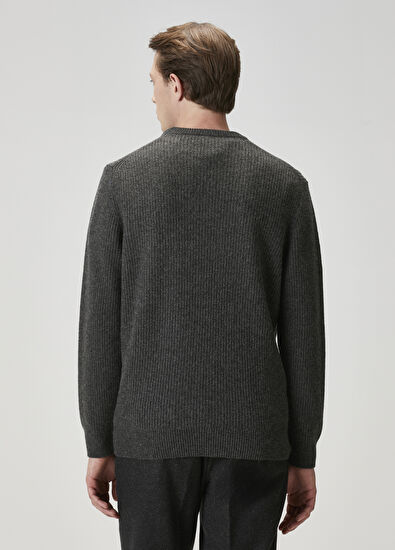 Beymen Club Gri Melanj Kaşmir Karışımlı Kazak - 6