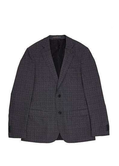 Beymen Club Anthracite Patterned Wool Jacket - 11