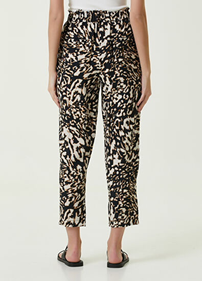 Beymen Club Black Leopard Print Pants - 5