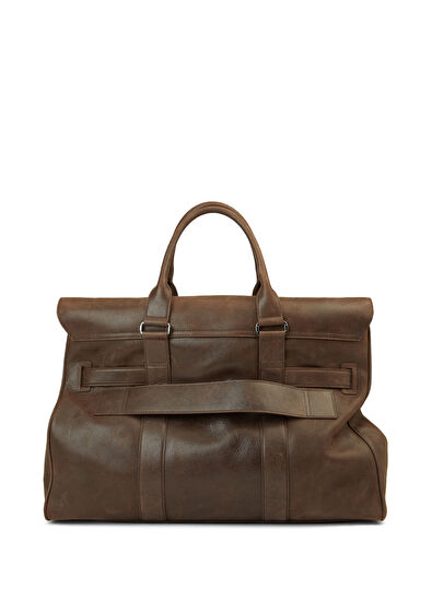 Kahverengi Erkek Süet Seyahat Çantası - Görsel 5