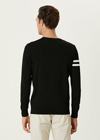 Siyah Logo Jakarlı Kazak Beymen Club Siyah Logo Jakarlı Kazak - 5