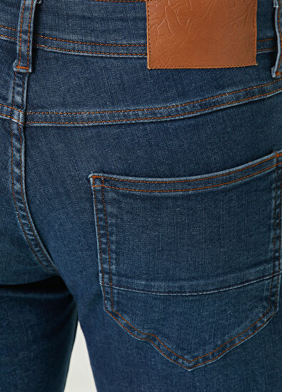 Beymen Club Slim Fit Koyu Mavi Organik Pamuk Jean Pantolon - 5