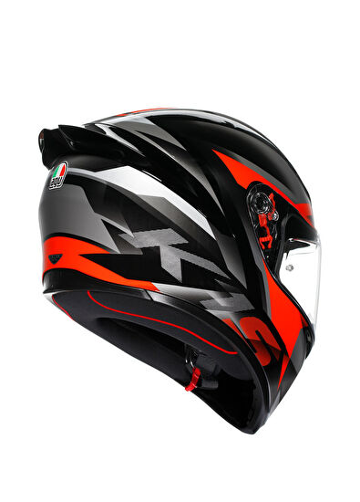 Agv K1 S E2206 Fastlap Black Grey Red Unisex Kapalı Motosiklet Kaskı - 7