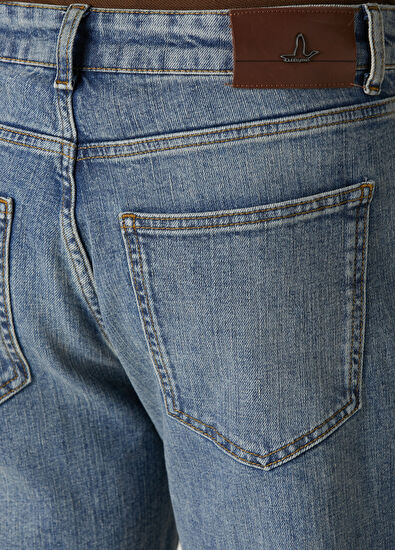 Beymen Club Mavi Yıkamalı Tapered Fit Jean Pantolon - 5
