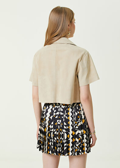 Beymen Club Bej Crop Süet Gömlek - 6