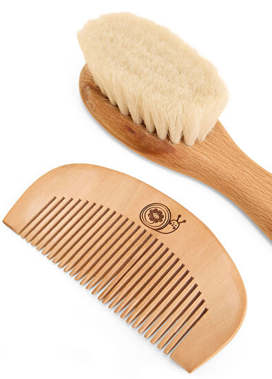 Lille Trove 3'lü Çorap Fırça Yenidoğan Bebek Seti  - 5