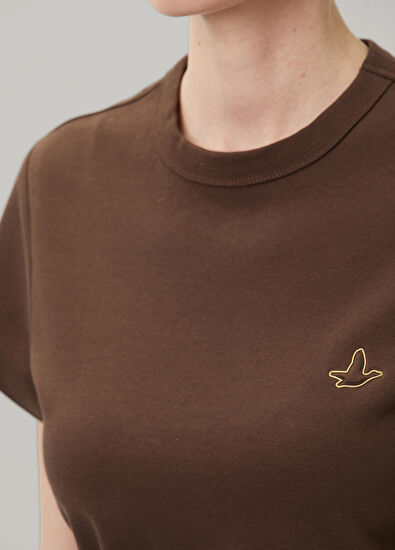 Beymen Club Kahverengi Zincir Logolu T-shirt - 4