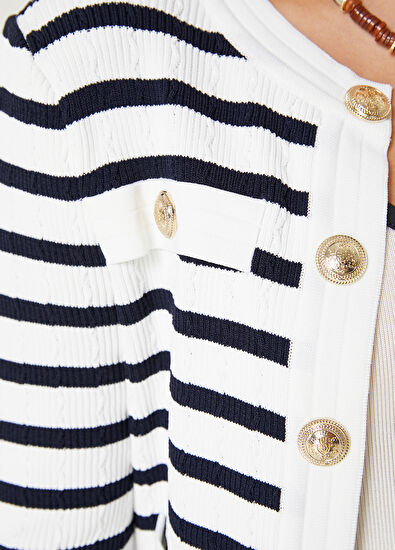 Beymen Club Lacivert Beyaz Hırka - 5