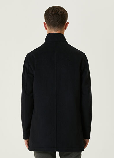 Beymen Club Lacivert Yün Flanel Kaban - 5