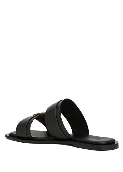 Beymen Club Black Amorphous Buckle Women's Leather Mules - 3