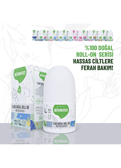 Siveno Natural Whitening Deodorant Herbal Vegan Roll On 50 ml - 6