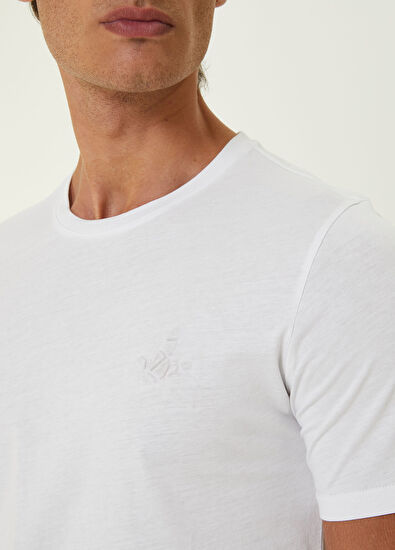 Beymen Club Beyaz Mini Parçalı Kuş Logolu T-shirt - 5