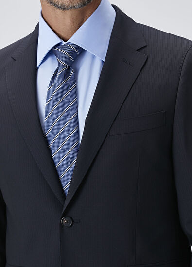 Drop 7 Lacivert Yün Takım Elbise - Görsel 8