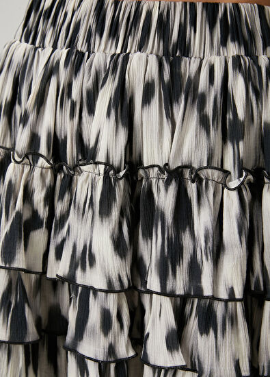 Beymen Club Black White Ruffled Mini Skirt - 6