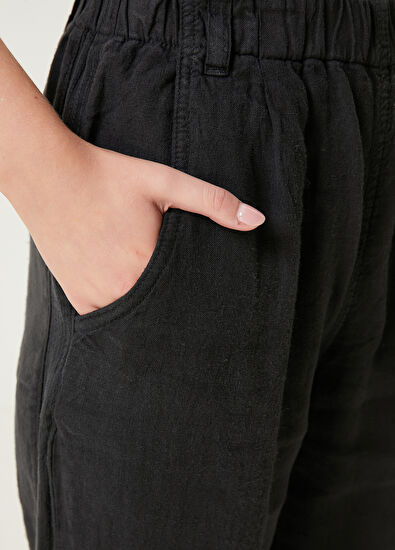 Beymen Club Siyah Keten Pantolon - 4