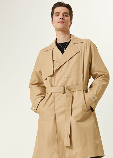 Academia Camel Metal Detaylı Pardösü - 3