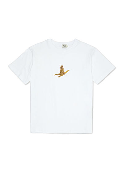 Beymen Club Beyaz Taşlı Logo İşlemeli T-shirt - 7