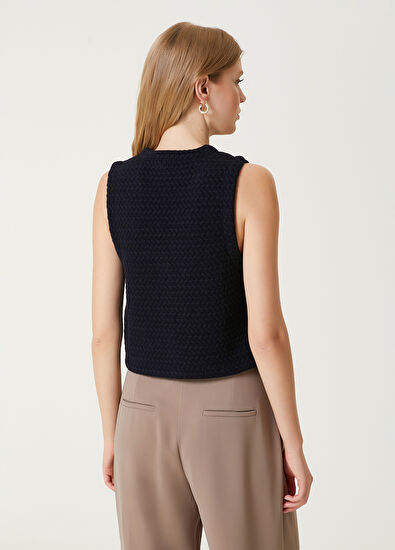 Beymen Club Lacivert Yün Triko Yelek - 6