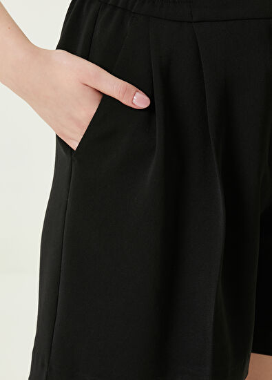 Beymen Club Black Draped Shorts - 4