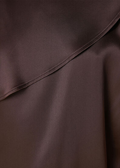 Beymen Club Brown Scarf Detailed Silk Blouse - 7