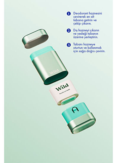 Wild Aqua Case + Fresh Cotton & Sea Salt Deodorant + Refill Fresh 40 gr - 3