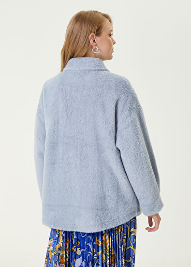 Beymen Club Oversize Mavi Dış Gömlek - 5