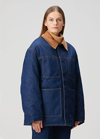 Ami Paris Lacivert Denim Ceket - 3