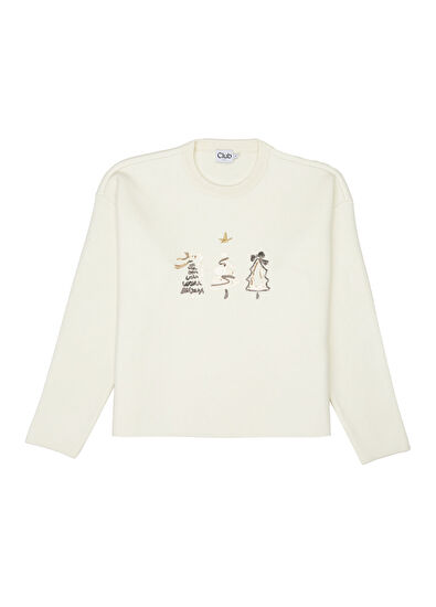 Beymen Club Off-White Embroidered Sweater - 5