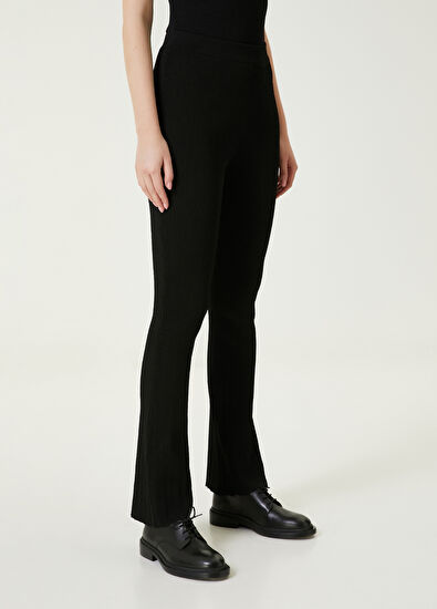 Beymen Club Black Wide-Leg Knit Pants - 3