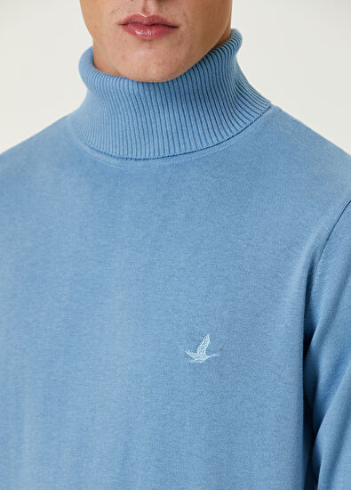 Beymen Club Mavi Balıkçı Yaka Kazak - 5