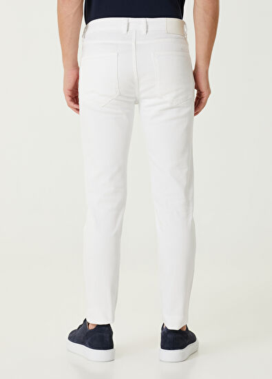 Beymen Club Slim Fit Beyaz Jean Pantolon - 3