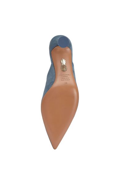 Aquazzura Bisous Mavi Kadın Deri Terlik - 5
