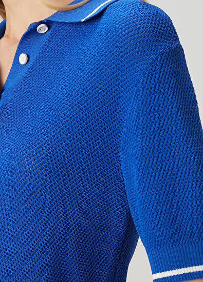 Beymen Club Kobalt Kısa Kol Polo Kazak - 6