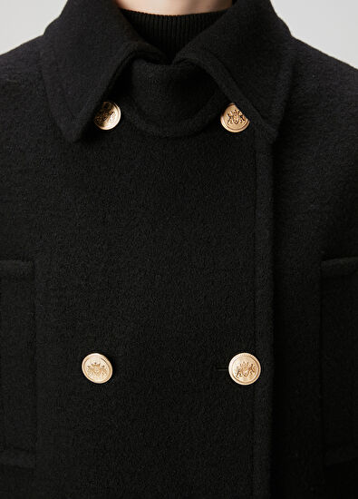 Beymen Club Siyah Crop Yün Ceket - 5