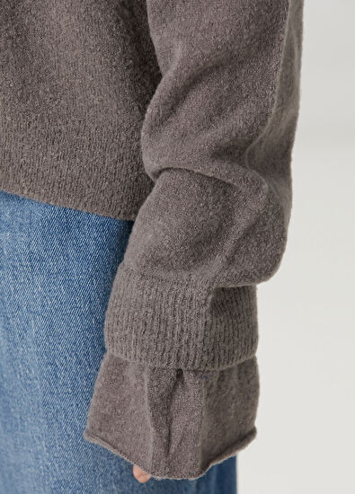 Aya Muse Gray Wool Sweater - 5