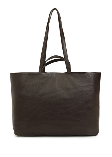 Beymen Club Kahverengi Kadın Deri Alışveriş Çantası - 4